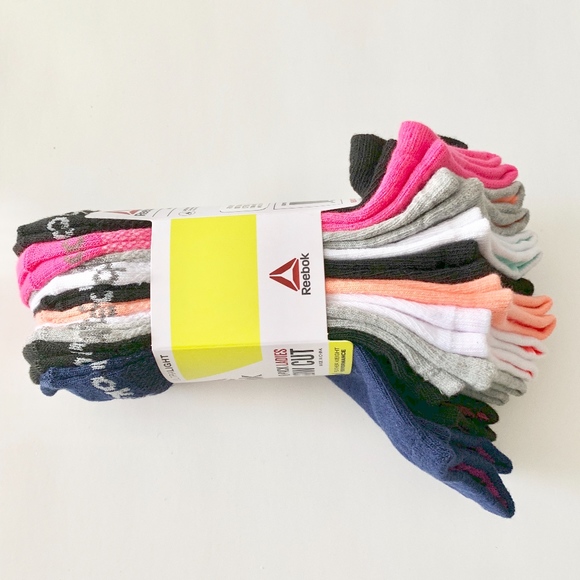 Reebok 10 Pack Multicolor Ladies Low Cut Socks - Picture 2 of 3